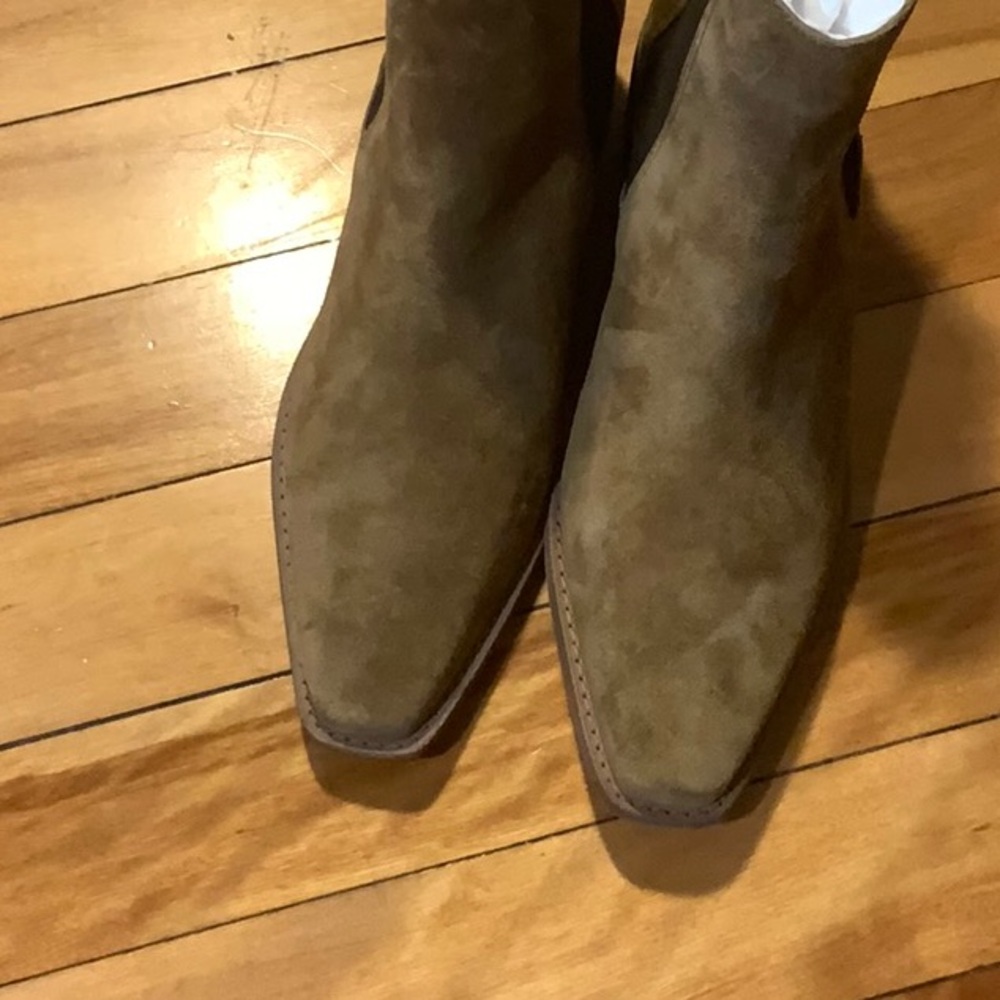 Tory Burch Alce Tan suede 45 mm boot in size 10 - Picture 6 of 8